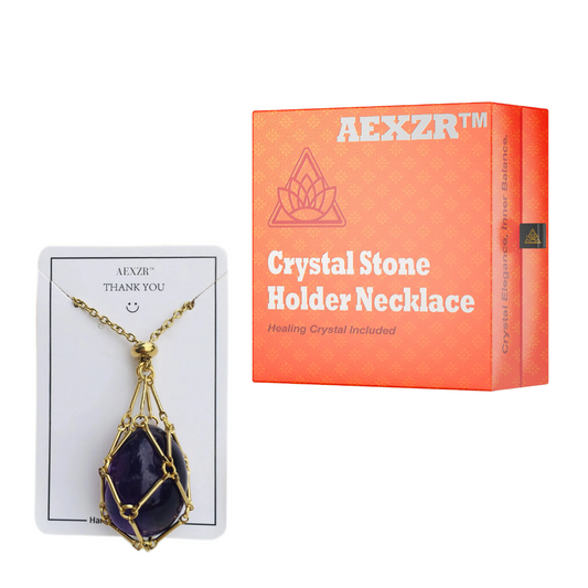 AEXZR™ Crystal Stone Holder Necklace (Free Healing Crystal Included!)